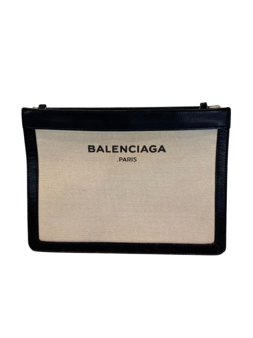 Balenciaga Navy Pochette Shoulder Bag Canvas Leather